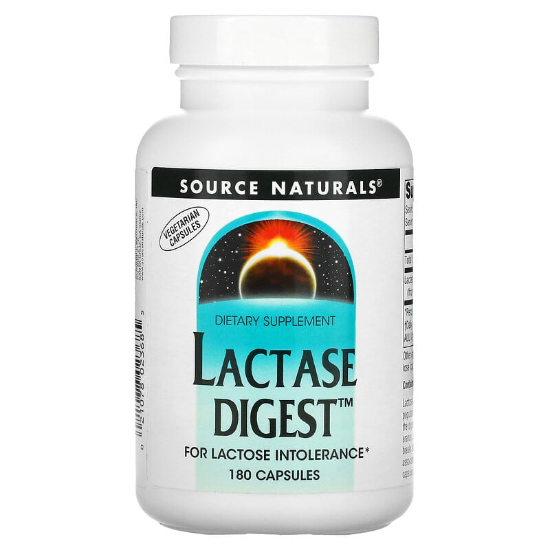 Source Naturals Lactase Digest 180 Capsules 21078023685