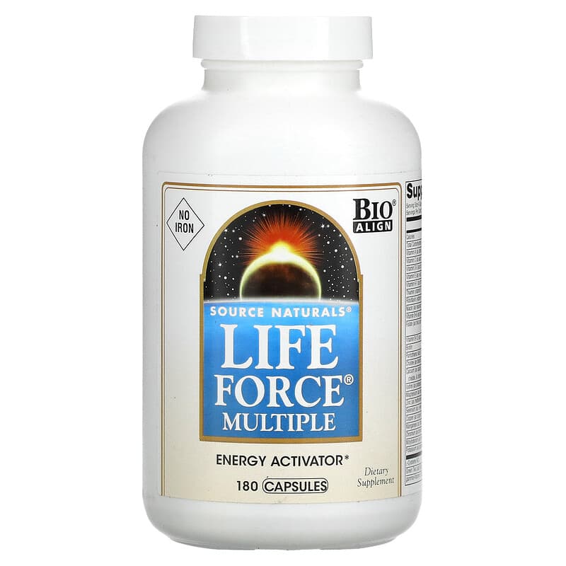 Source Naturals Life Force Multiple No Iron 180 Capsules 21078014928