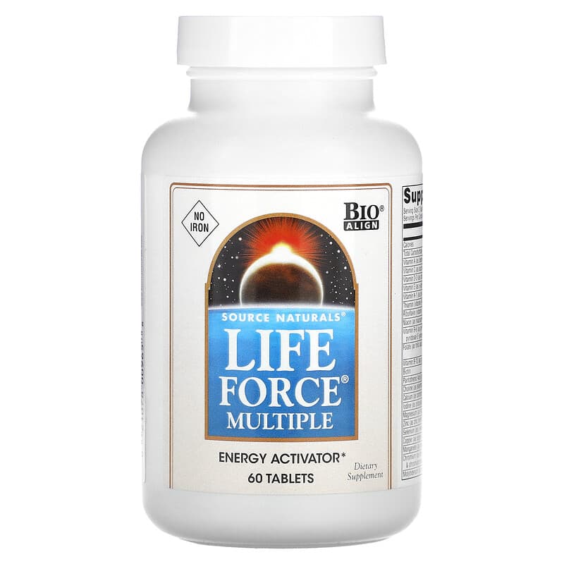 Source Naturals Life Force Multiple No Iron 60 Tablets 21078009658