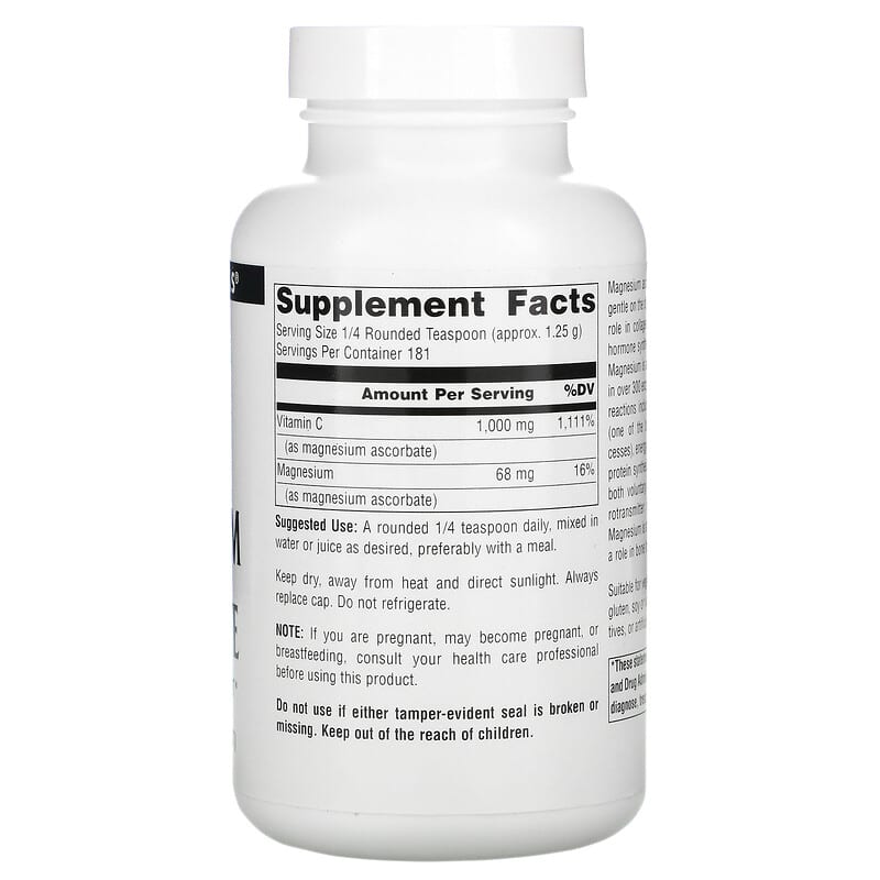 Source Naturals, Magnesium Ascorbate, 8 oz (226.8 g) 21078008347