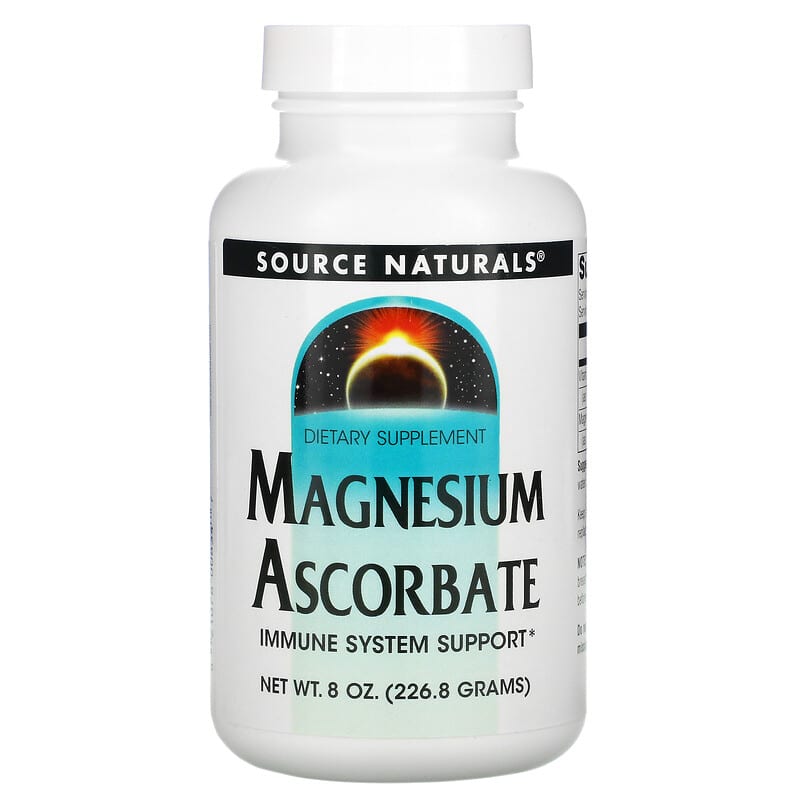 Source Naturals Magnesium Ascorbate 8 oz (226.8 g) 21078008347