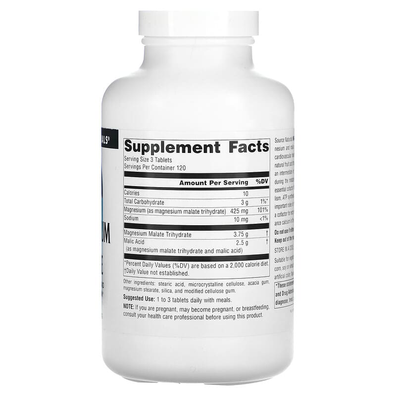 Source Naturals, Magnesium Malate, 3,750 mg, 360 Tablets 21078005353