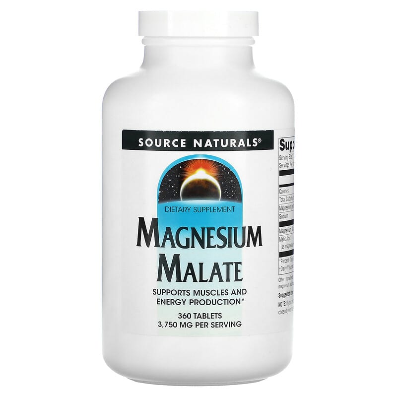 Source Naturals Magnesium Malate 3,750 mg 360 Tablets 21078005353