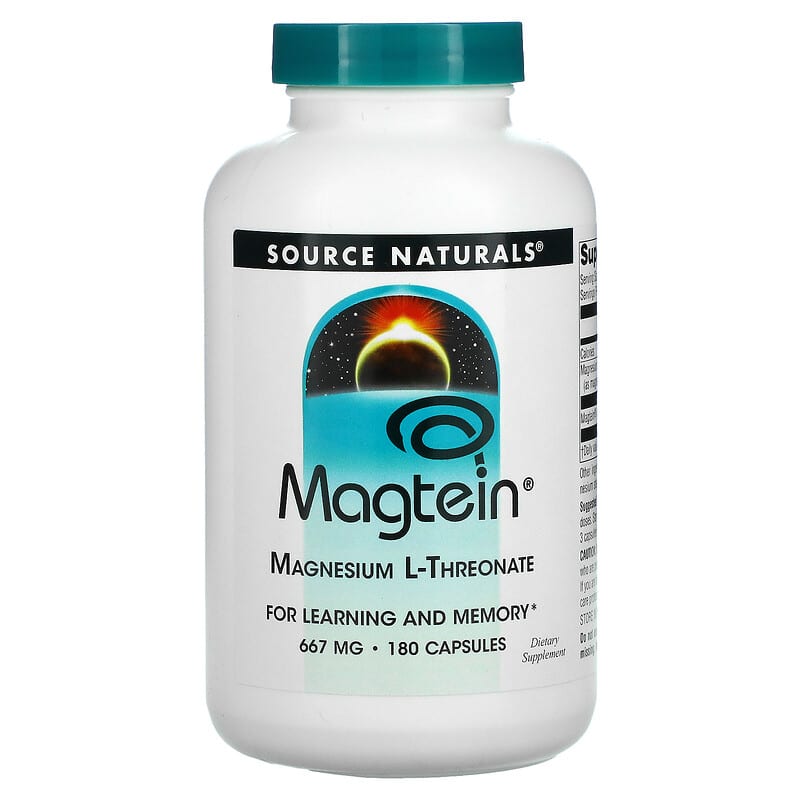 Source Naturals Magtein Magnesium L-Threonate 667 mg 180 Capsules 21078024866