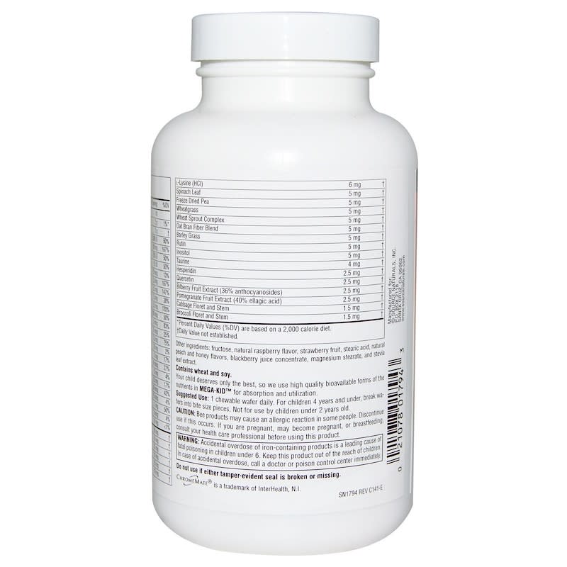 Source Naturals, Mega-Kid, Chewable Multi-Vitamin, Natural Berry Flavors, 60 Wafers 21078017943