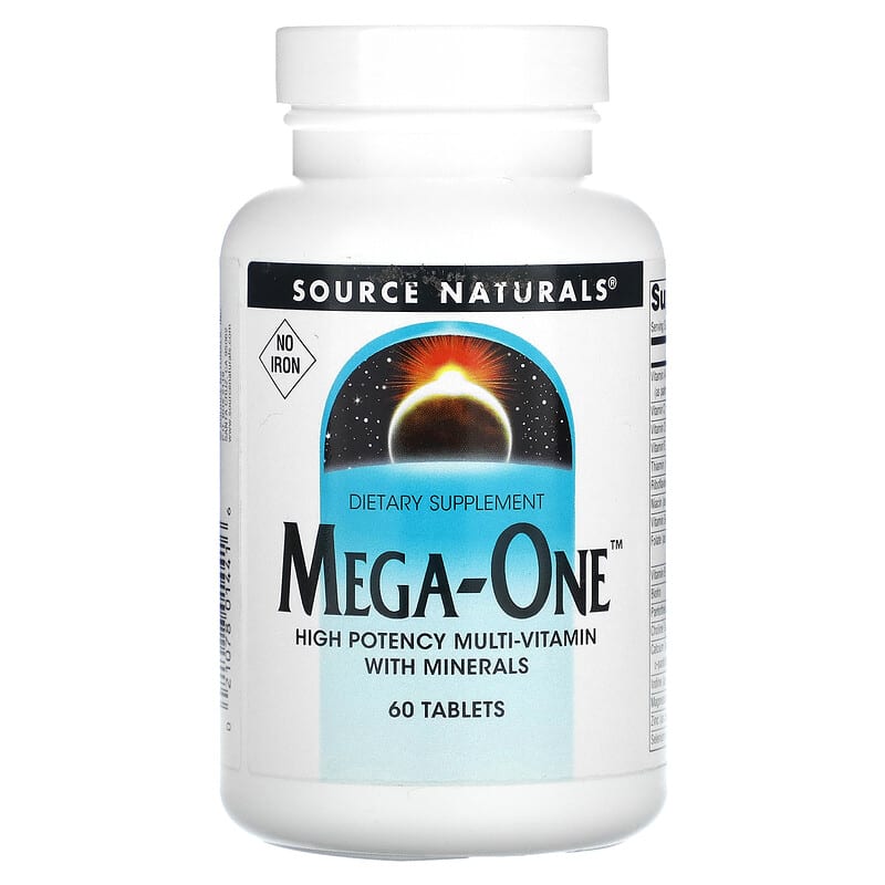 Source Naturals Mega-One No Iron 60 Tablets 21078014416