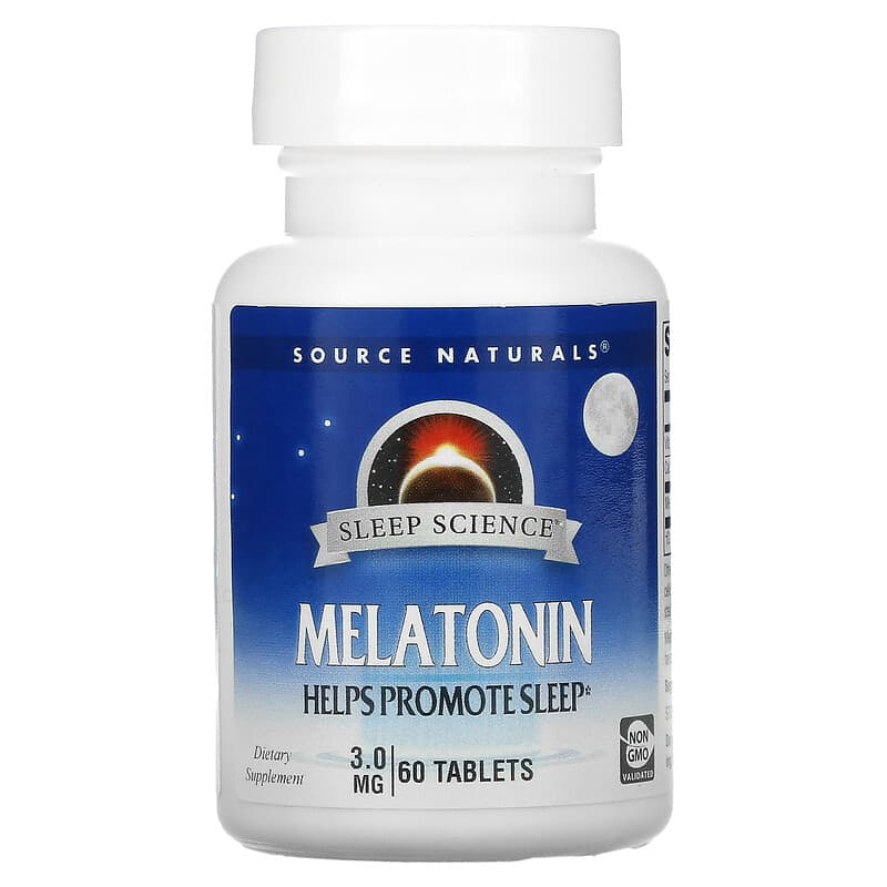Source Naturals Melatonin 3 mg 60 Tablets 21078005506