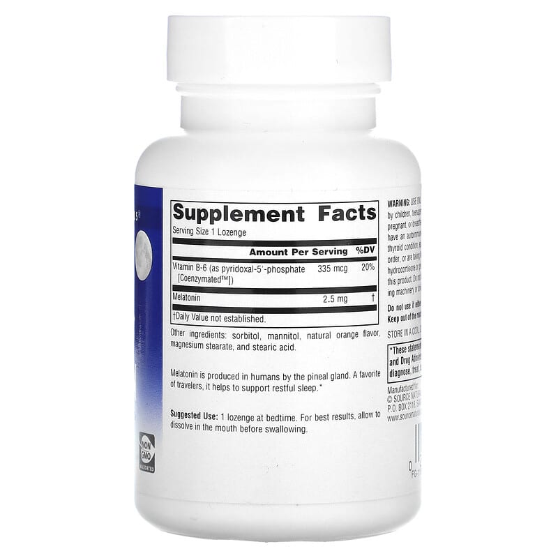 Source Naturals, Melatonin, Orange, 2.5 mg, 240 Lozenges 21078002833