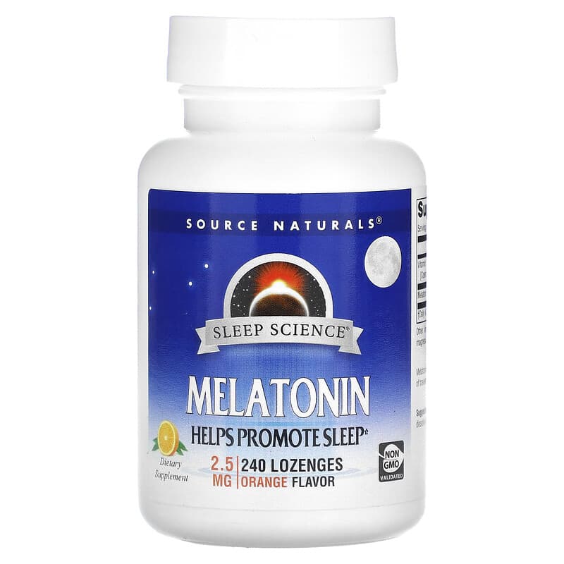 Source Naturals Melatonin Orange 2.5 mg 240 Lozenges 21078002833