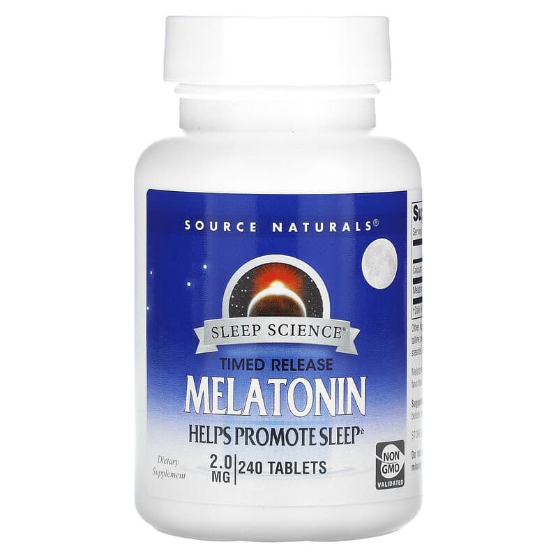 Source Naturals Melatonin Timed Release 2 mg 240 Tablets 21078000648