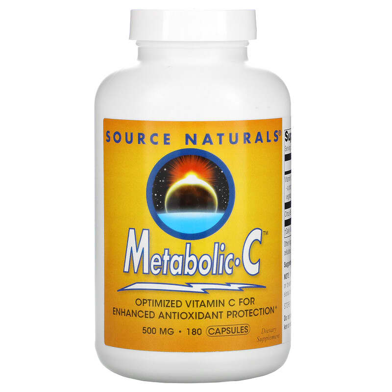 Source Naturals Metabolic C 500 mg 180 Capsules 21078022039