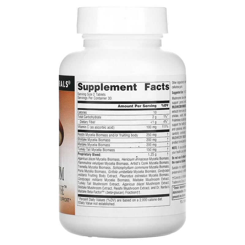 Source Naturals, Mushroom Immune Defense, 60 Tablets 21078016090