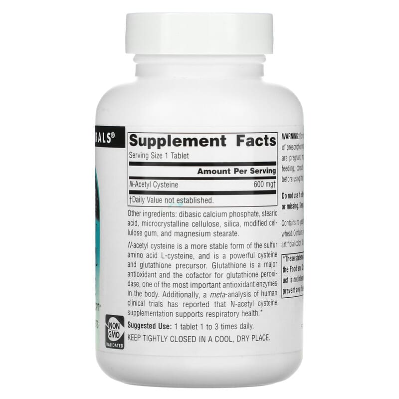Source Naturals, N-Acetyl Cysteine, 600 mg, 120 Tablets 21078009672