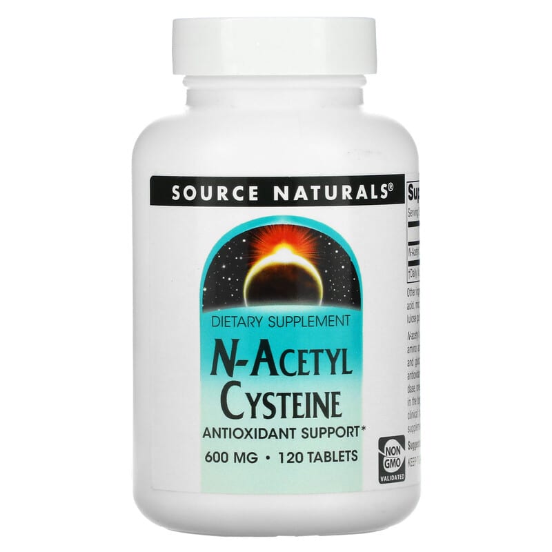 Source Naturals N-Acetyl Cysteine 600 mg 120 Tablets 21078009672