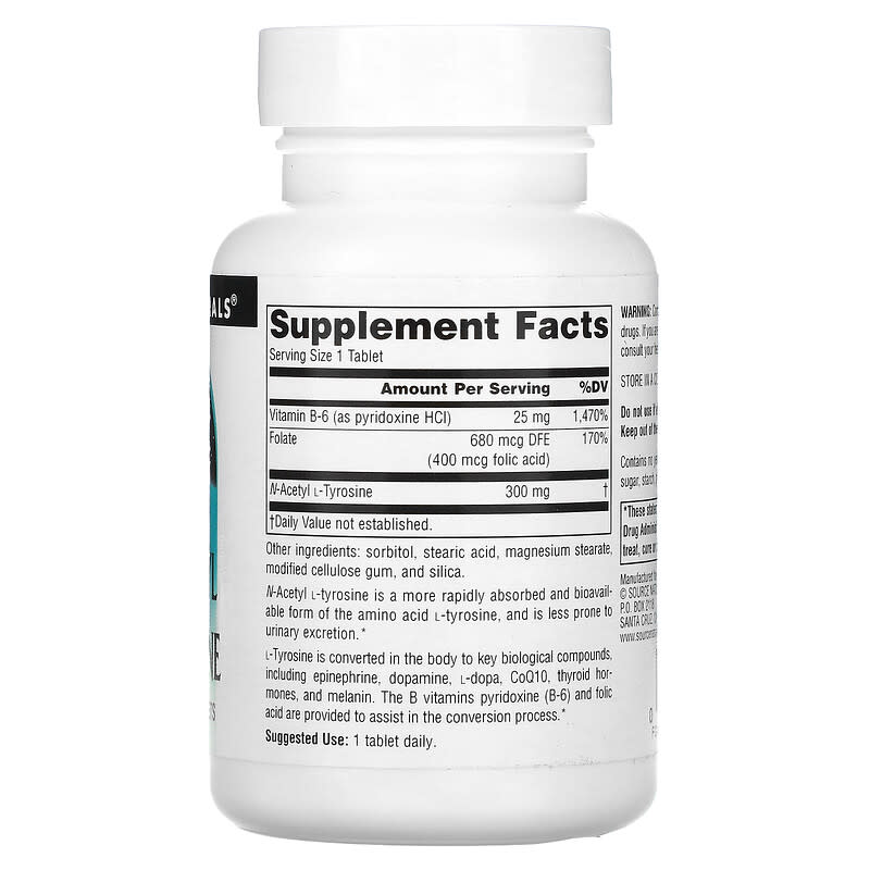 Source Naturals, N-Acetyl L-Tyrosine, 300 mg, 120 Tablets 21078002178