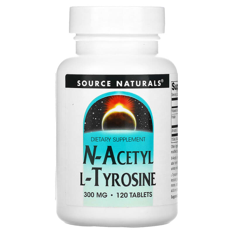 Source Naturals N-Acetyl L-Tyrosine 300 mg 120 Tablets 21078002178