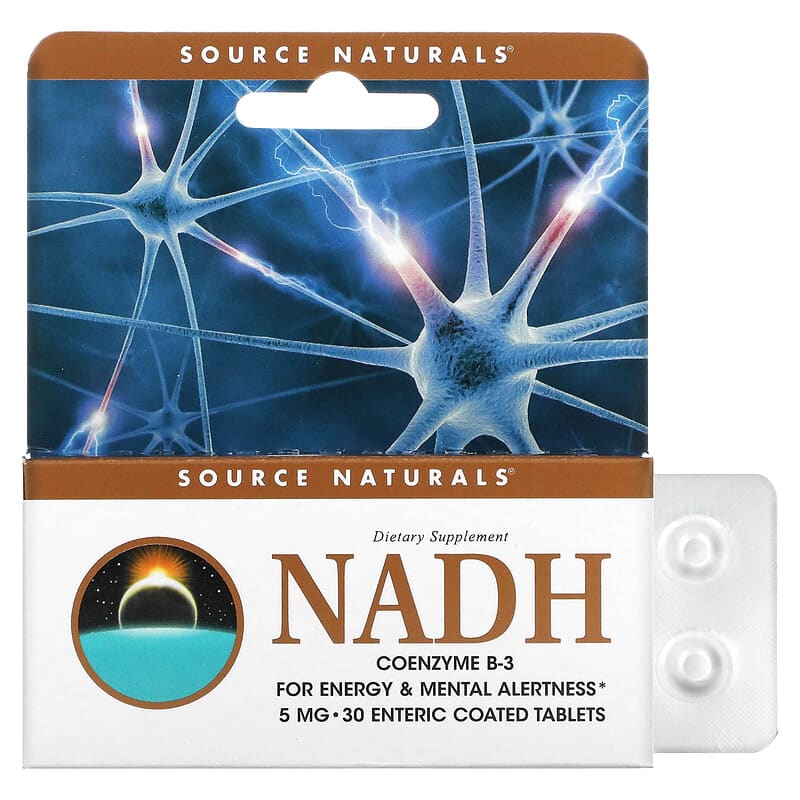 Source Naturals NADH CoEnzyme B-3 5 mg 30 Enteric Coated Tablets 21078020769