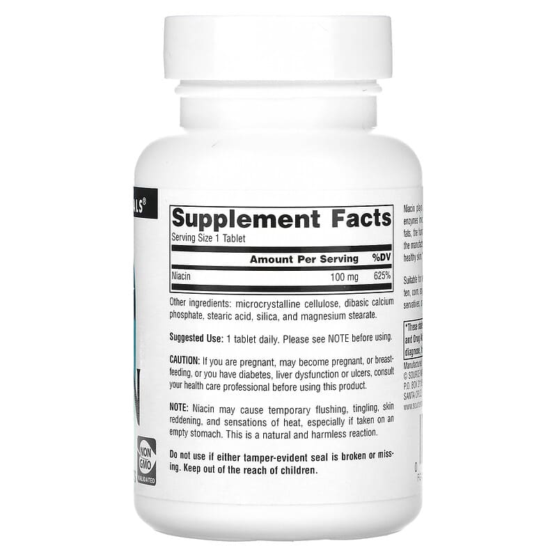 Source Naturals, Niacin, 100 mg, 250 Tablets 21078005025