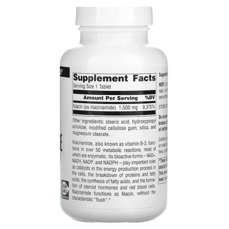 Source Naturals, Niacinamide B-3, 1,500 mg, 100 Tablets 21078005063