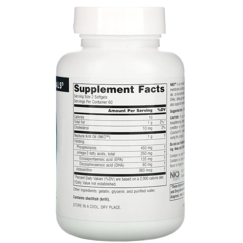 Source Naturals, NKO, Neptune Krill Oil, 500 mg, 120 Softgels 21078024262