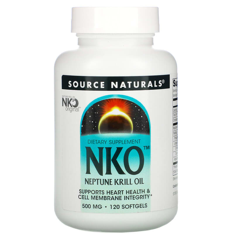 Source Naturals NKO Neptune Krill Oil 500 mg 120 Softgels 21078024262
