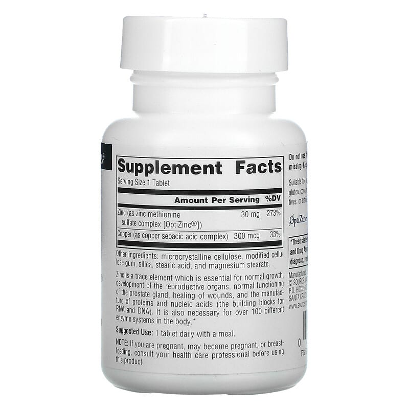 Source Naturals, OptiZinc, 120 Tablets 21078008484