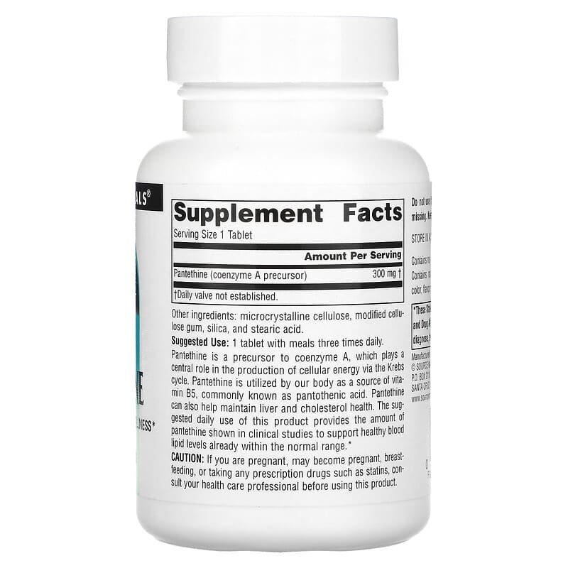 Source Naturals, Pantethine, 300 mg, 90 Tablets 21078020660