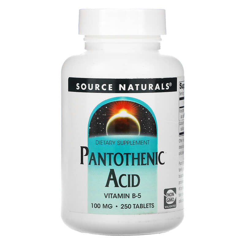 Source Naturals Pantothenic Acid 100 mg 250 Tablets 21078005100