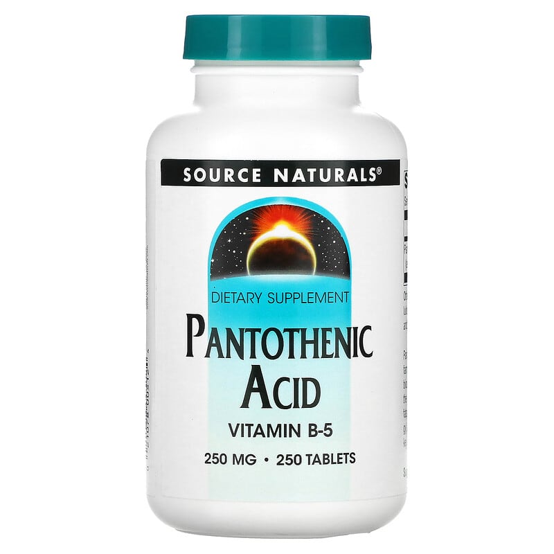 Source Naturals Pantothenic Acid 250 mg 250 Tablets 21078005124