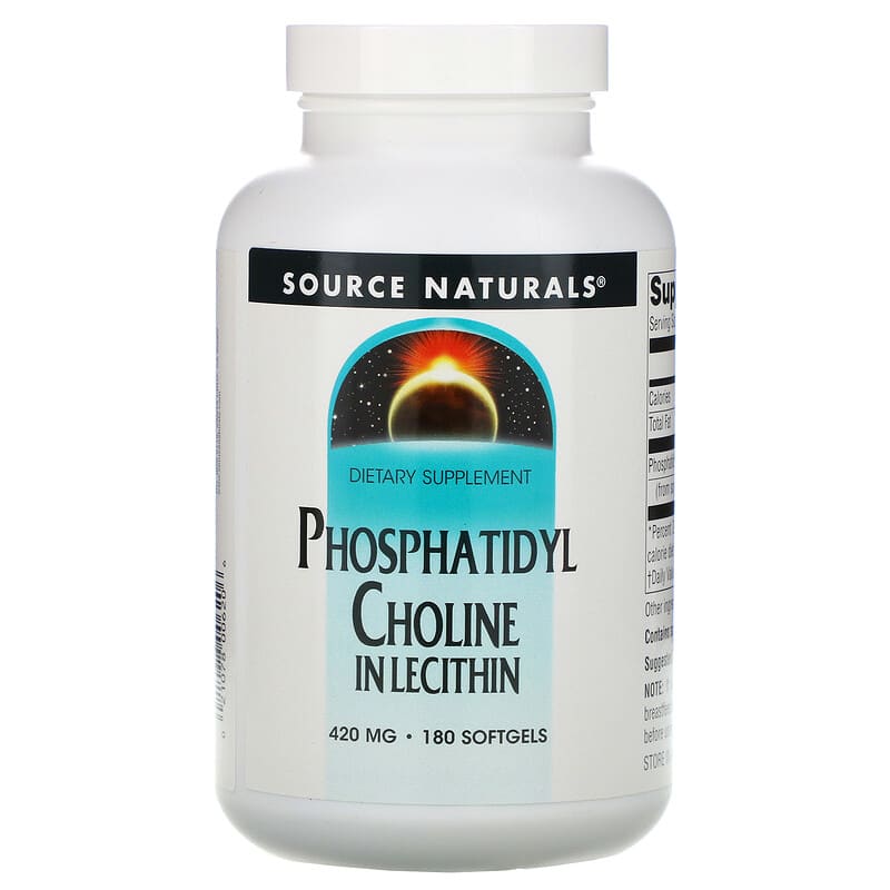 Source Naturals Phosphatidyl Choline In Lecithin 420 mg 180 Softgels 21078006206
