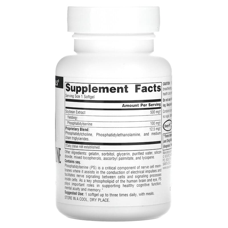 Source Naturals, Phosphatidyl Serine Complex, 500 mg, 60 Softgels 21078005629