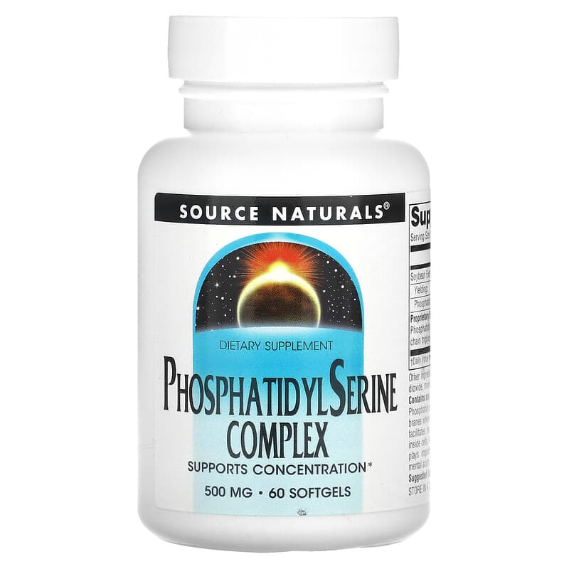 Source Naturals Phosphatidyl Serine Complex 500 mg 60 Softgels 21078005629
