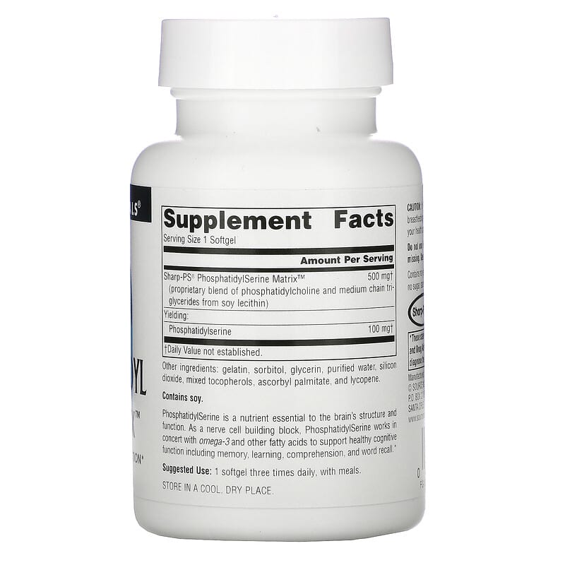 Source Naturals, Phosphatidyl Serine Matrix, 500 mg, 60 Softgels 21078019688