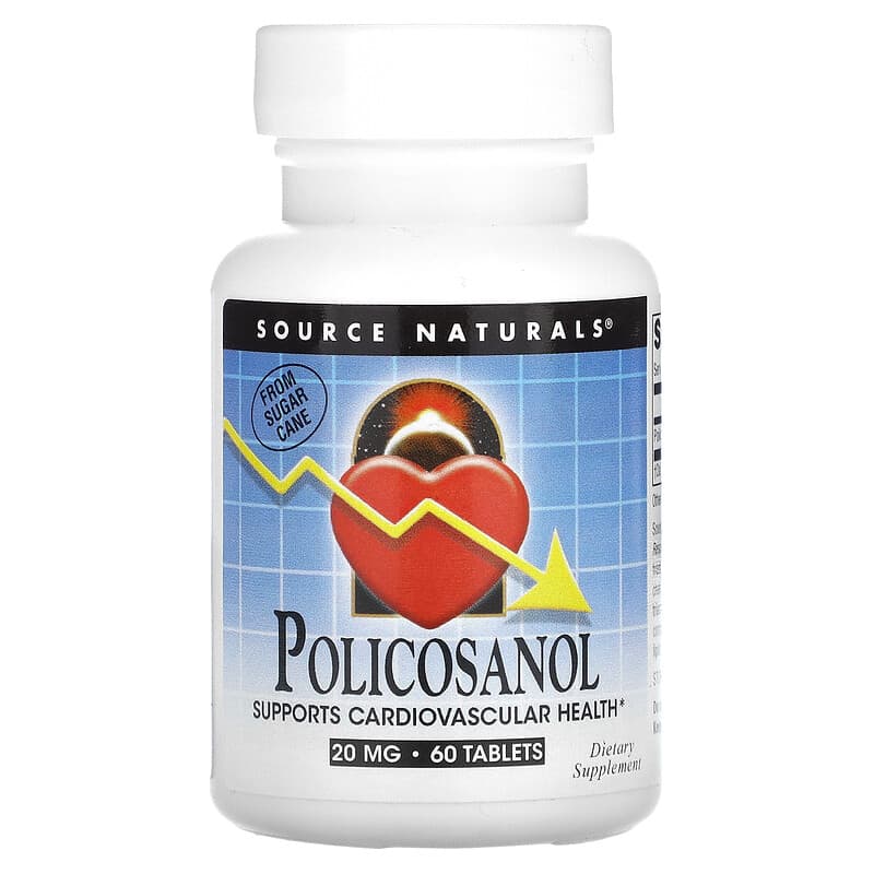 Source Naturals Policosanol 20 mg 60 Tablets 21078018872