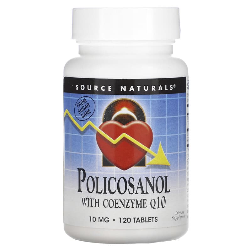 Source Naturals Policosanol with Coenzyme Q10 10 mg 120 Tablets 21078014591