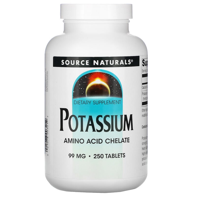 Source Naturals Potassium 99 mg 250 Tablets 21078003212