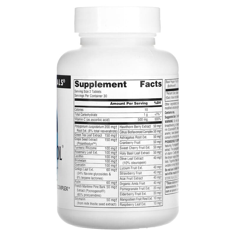 Source Naturals, Pycnogenol Supreme, 60 Tablets 21078022206