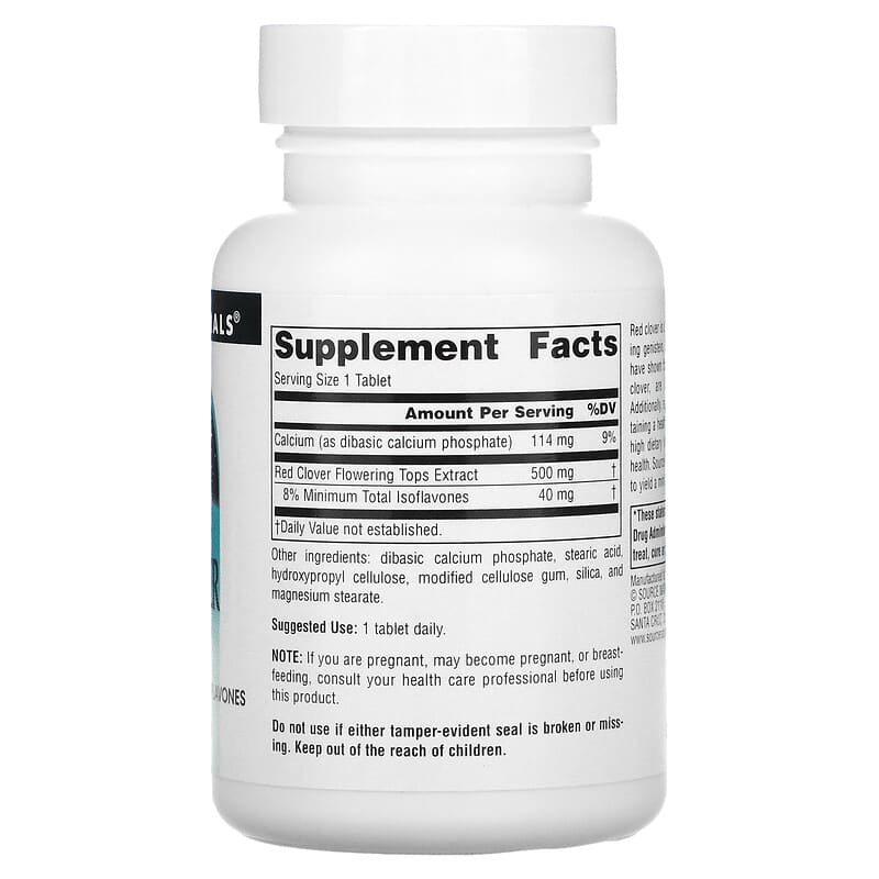 Source Naturals, Red Clover Extract, 500 mg, 60 Tablets 21078013266