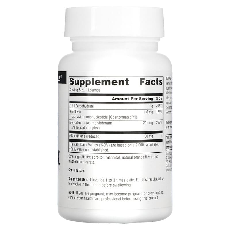 Source Naturals, Reduced Glutathione Complex, Orange , 50 mg, 100 Lozenges 21078013051