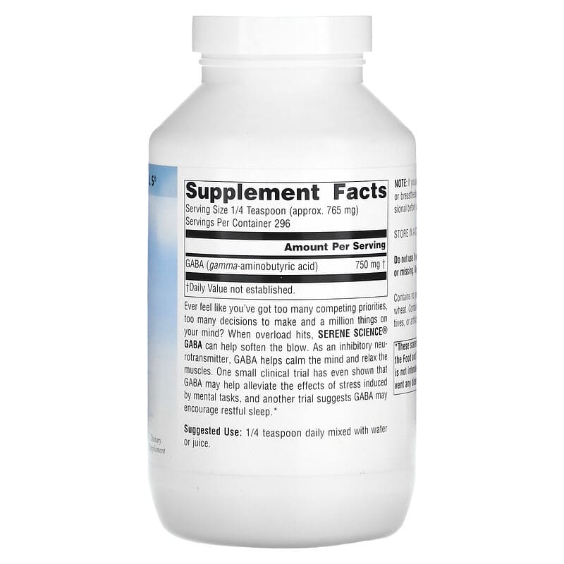 Source Naturals, Serene Science, GABA Powder, 8 oz (226.8 g) 21078016724
