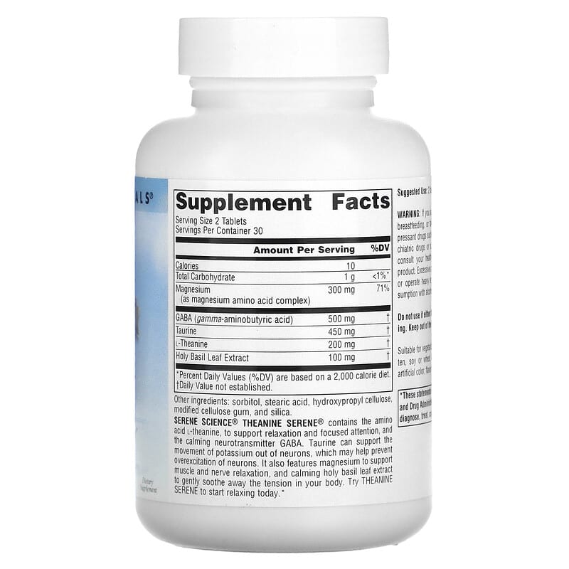 Source Naturals, Serene Science, Theanine Serene, 60 Tablets 21078017752