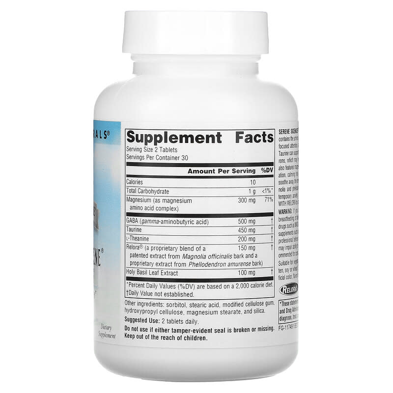 Source Naturals, Serene Science, Theanine Serene with Relora, 60 Tablets 21078017721