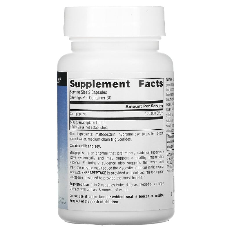 Source Naturals, Serrapeptase, 60 Capsules 21078019497