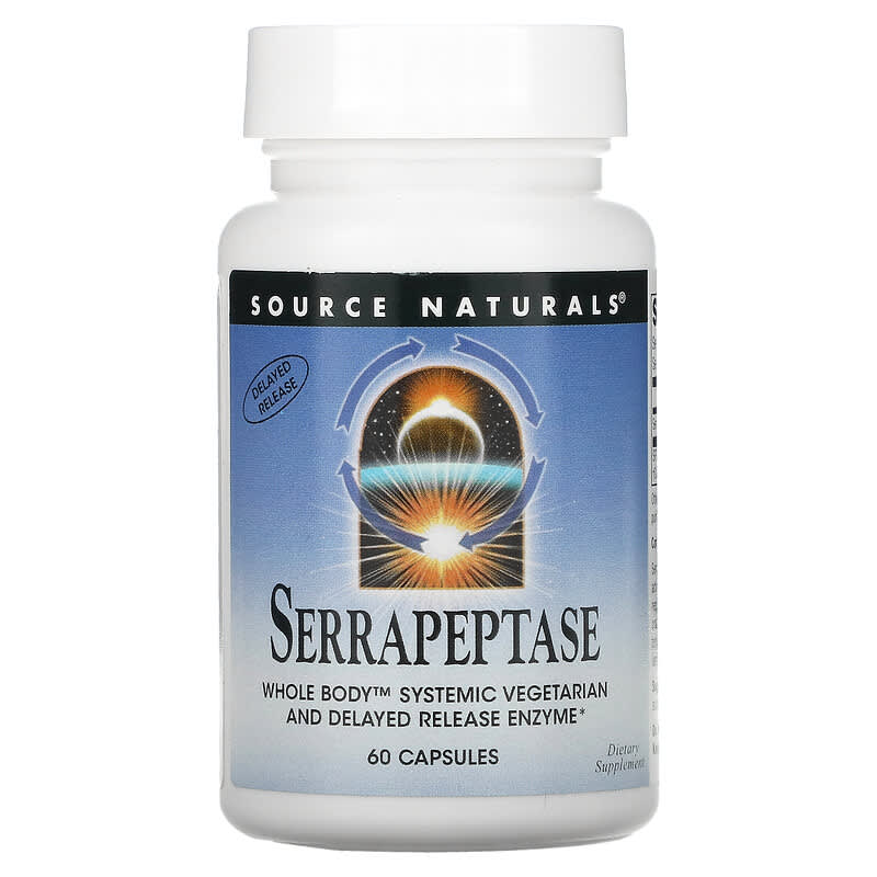 Source Naturals Serrapeptase 60 Capsules 21078019497