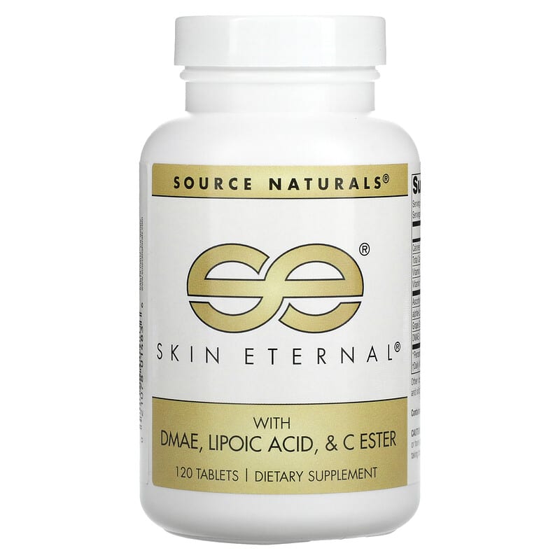 Source Naturals Skin Eternal with DMAE Lipoic Acid and C Ester 120 Tablets 21078014836
