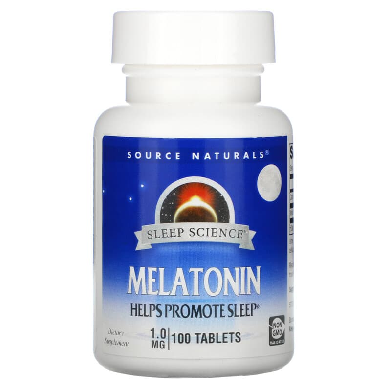 Source Naturals Sleep Science Melatonin 1 mg 100 Tablets 21078007197