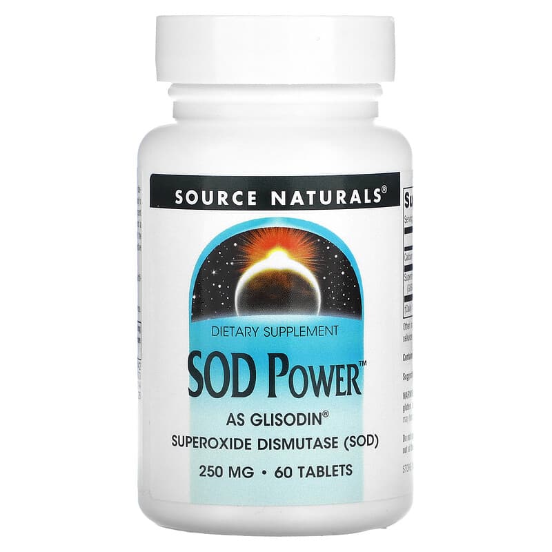Source Naturals SOD Power 250 mg 60 Tablets 21078018735