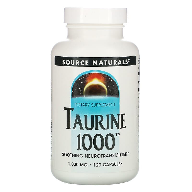 Source Naturals Taurine 1000 1,000 mg 120 Capsules 21078020684