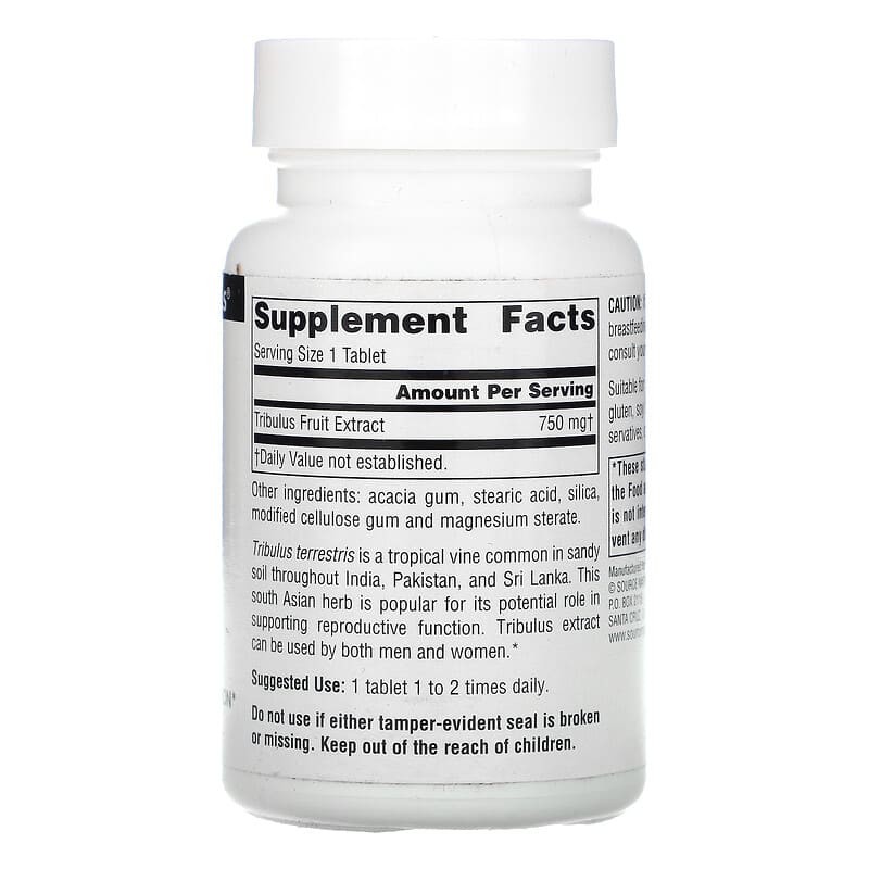 Source Naturals, Tribulus, 750 mg, 60 Tablets 21078014614