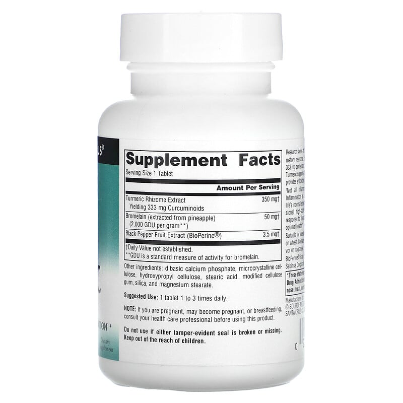 Source Naturals, Turmeric Extract, 100 Tablets 21078000891